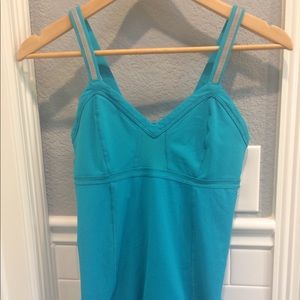 Lululemon banded running tank in Teal